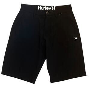 Hurley Boys Black Chino Shorts Size 28"